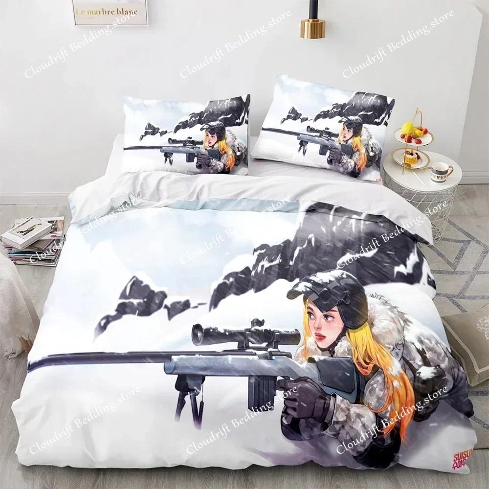 Game PUBG Bedding Set Single Twin Full Queen King Size Bed Set Aldult Kid Bedroom 3D Print Duvetcover Sets for Men Women