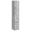 2 Piece Cabinet Set Gray Sonoma 33 X 34.5 X 87 Cm Particleboard