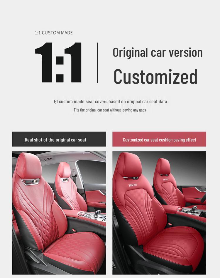 Breathable Perforated Leather Seat Cover for 2023-2026 Chery Tiggo 7 PLUS