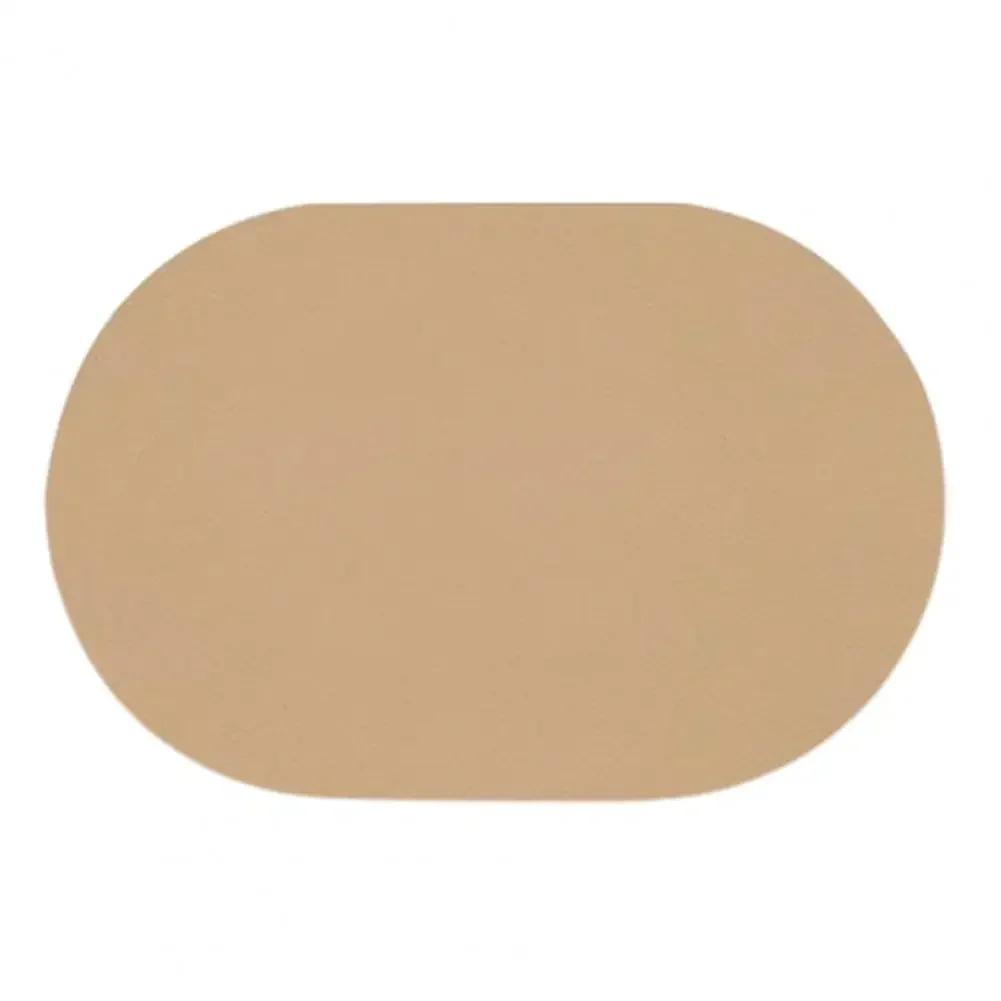 Leather Placemat Oval Oil-Proof Table Mat Home Dining Kitchen Table Placemat Design Dining Waterproof Heat Resistant Home Decor