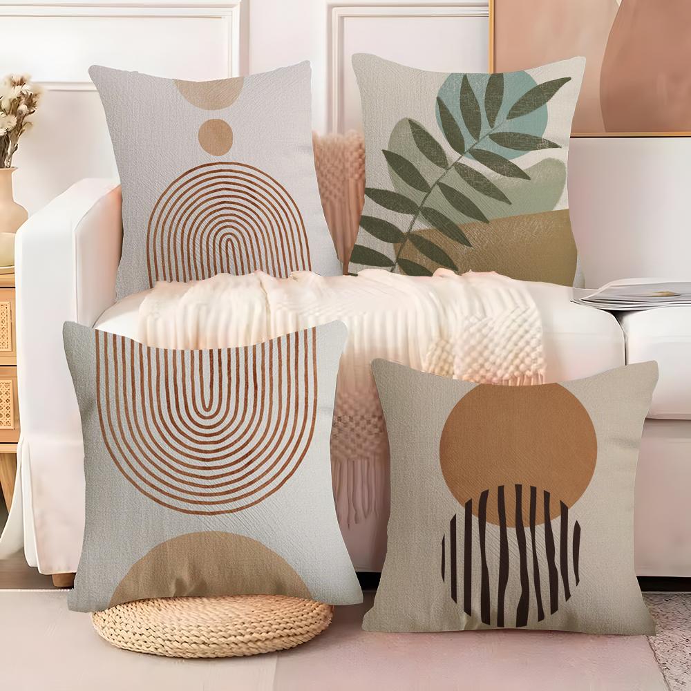 Boho Matisse Coral Lines Cushion Cover Soft Plush Fabric Double-Sided Printed Sofa Cushion Cover for All Seasons Home Decor Gift