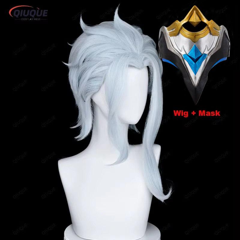Oyun Etkisi Fatui Cosplay Doktor II Dottore Cosplay Peruk 30cm Kısa Isıya Dayanıklı Saç Parti Anime Perukları + Peruk Bonesi