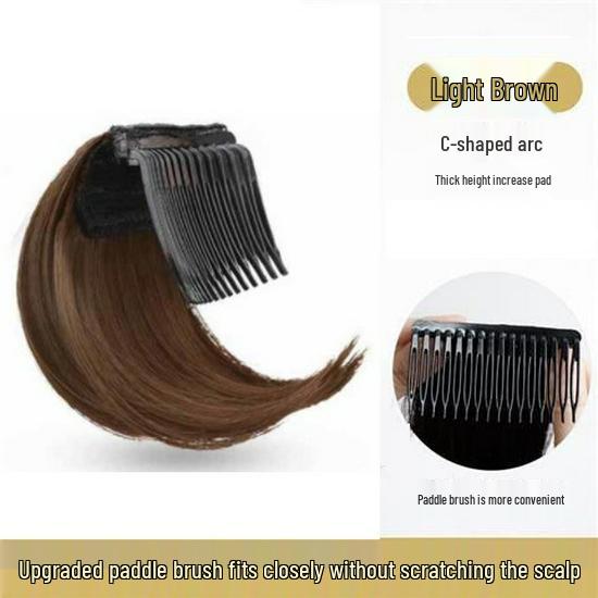 

Пушистый парик-накладка: Невидимая бесшовная накладка-расческа для увеличения прикорневого объема