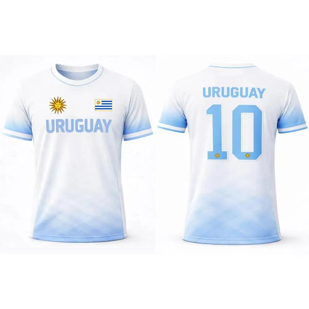 Herren-Hoodie mit Uruguay-Print, Atmungsaktives Sommer-Sport-T-Shirt, Uruguay-Stil, Kurzärmelig, Unisex Freizeit-Oberteil