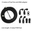 3 Meter Fuel Line Hose Kit AN6 Hose Fitting Adapter Aluminum Nylon Braided Diesel for