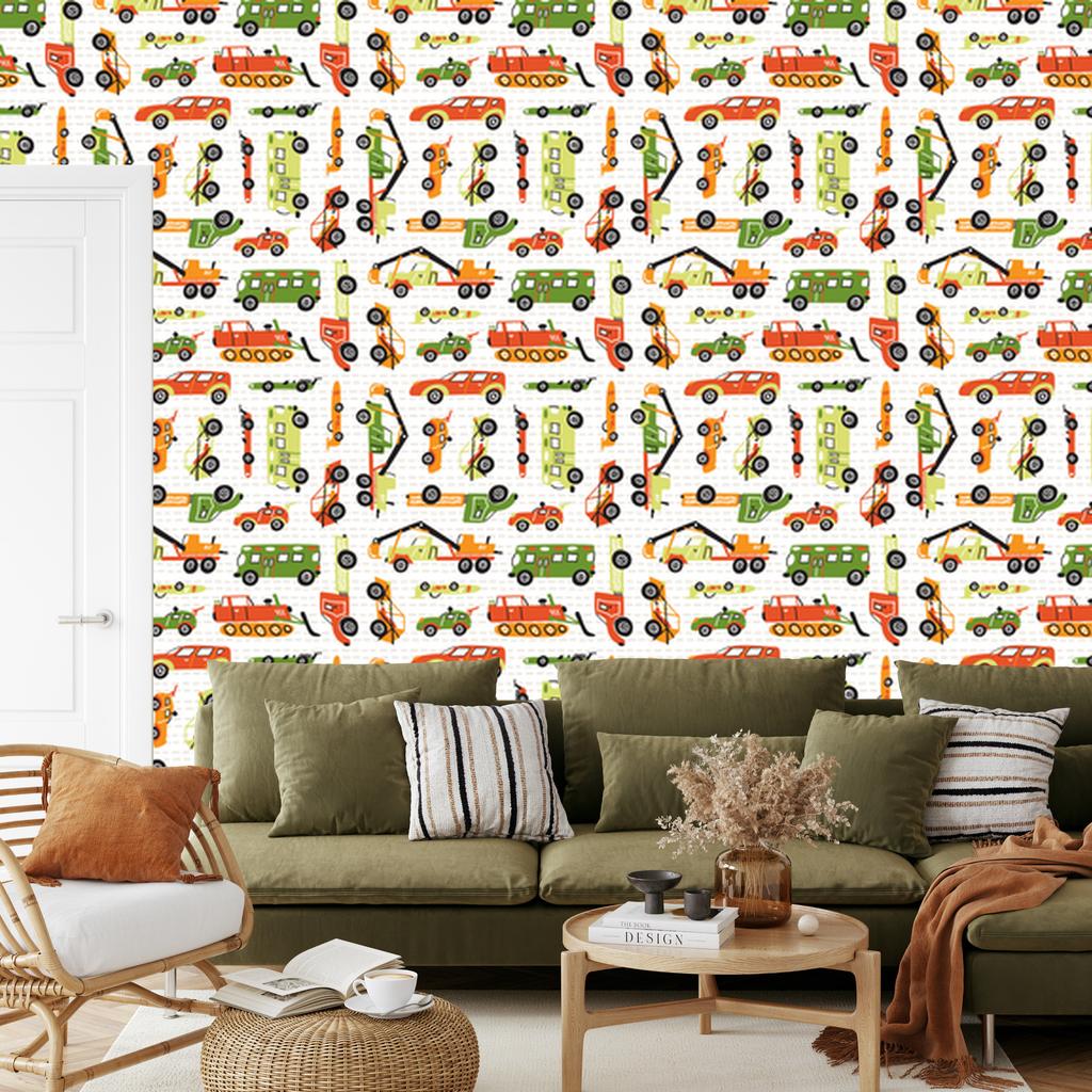 Trucks wallpaper for living room and bedroom 50x1000