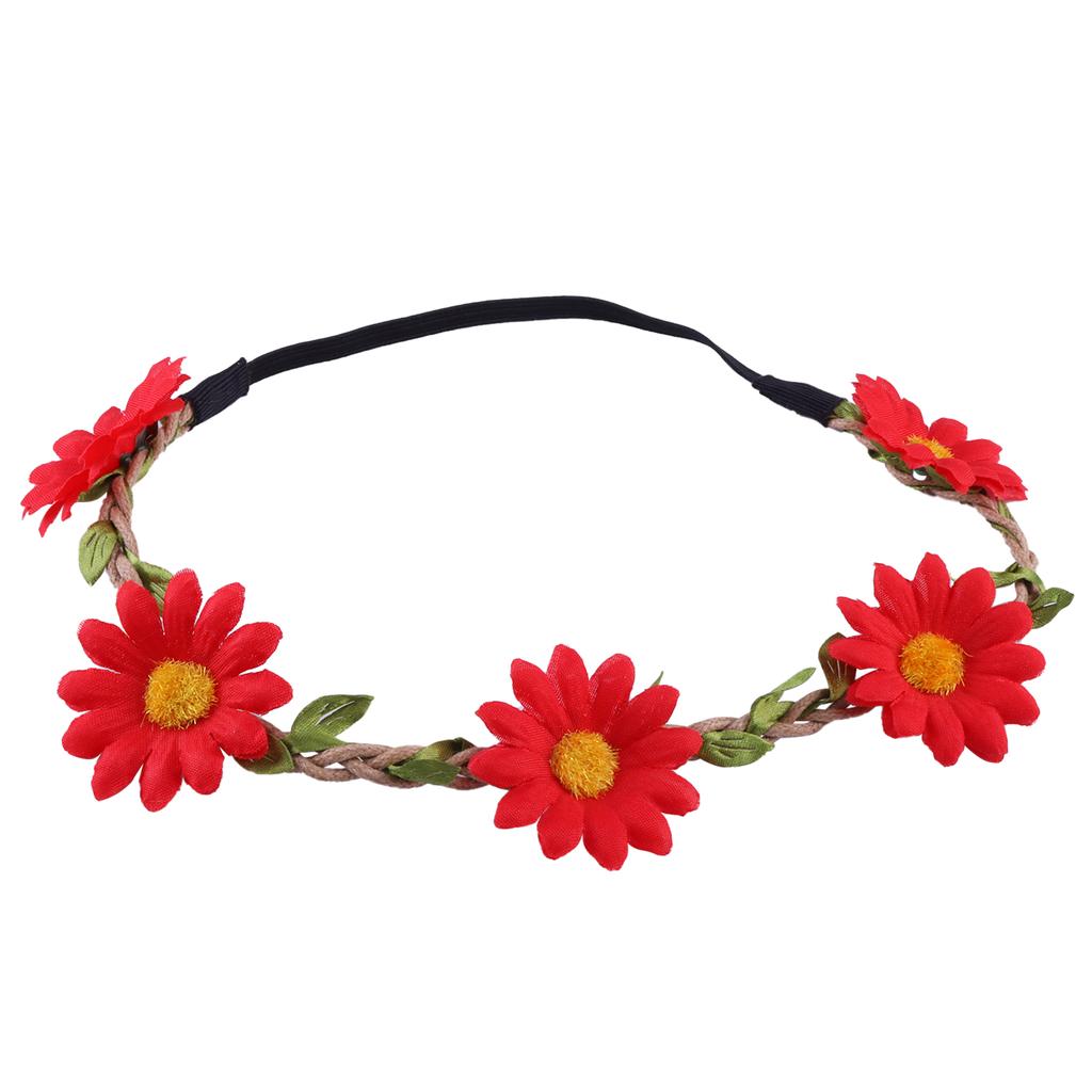 Bride Daisy Crown Hairband for Girls Flower Crown Floral Garland Headbands for Festival Wedding Party