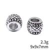 Bead Pendant Accesories Macroporous Big Hole Beads Loose Spacer Accessories Parts Metal Beads Accessories For Women