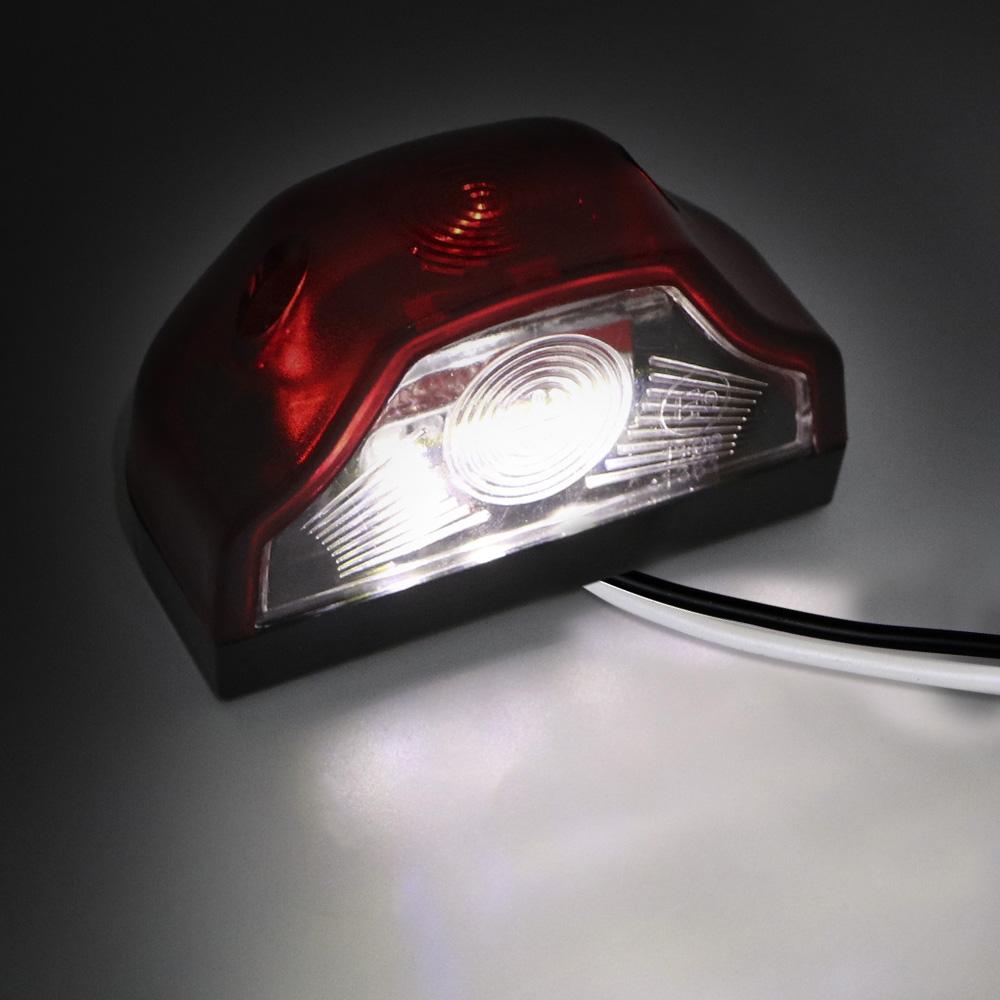 3 LED Number Lamps Waterproof E9 for Lorry Truck Trailer White Light 12V-24V Car License Plate Light