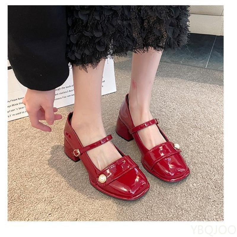 Fashion Chunky Design Ladies Casual Party Shoes 2025 New Model Versatile Comfortable Women's High Heels Gentle Retro Women Shoes