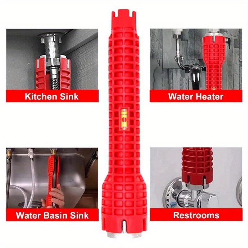 Multifunksjonell sanitærnøkkel Bekkenbunnsføringshylse Demontering Kran Rør Vask Kun sanitær installasjonsverktøy