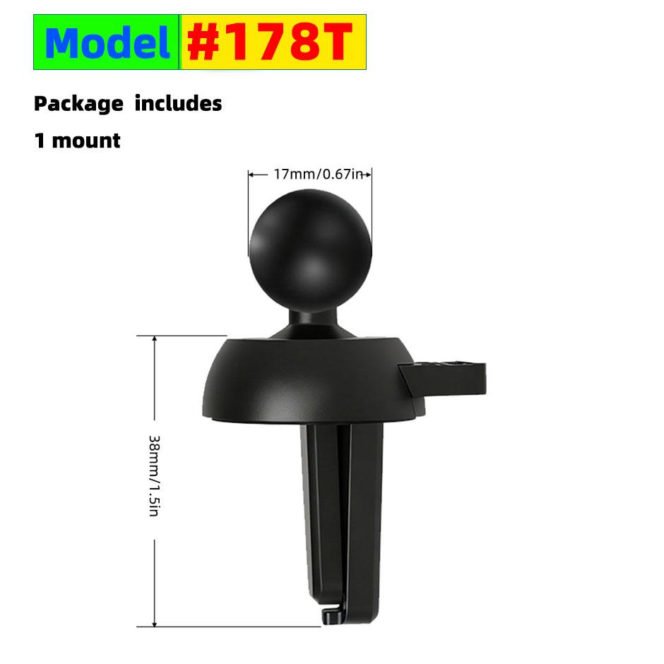 

17mm Universal Ball Head Base for Car Phone Holder Car Air Vent Cellphone Stand GPS Brackets Car Air Outlet Clip Accessories