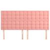 VidaXL Têtes de lit 4 pcs Rose 100x5x78-88 cm Velours3116837