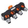 SHGO-Garden Hose Splitter With 4-Way Design, 3/4-Inch Metal Outlets& Individual Control Valves