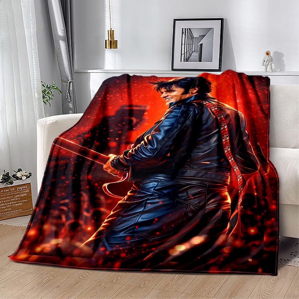 Elvis Presley Performance Blanket Warmthful Decor Great for Picnics Seaside Bed for All Occasions Digital Print