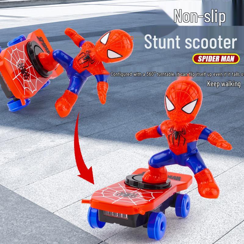 360° Spider-Man Stunt Electric Scooter Toy for Kids