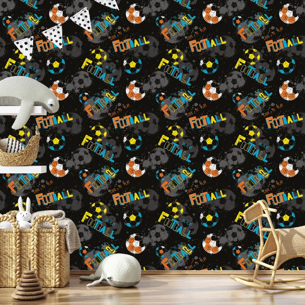 Colorful Football Wallpaper for Living Room and Bedroom 50x1000