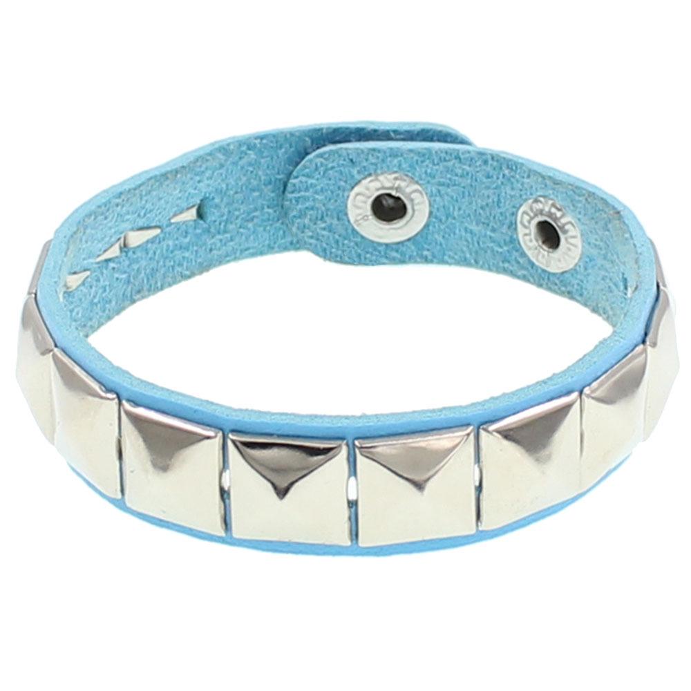 European & American Punk Street Style Rivet Bracelet: PU Leather Bangle