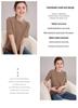 Women's Cashmere Round Neck Cable Knit Short Sleeve Loose Sweater for Autumn/Winter