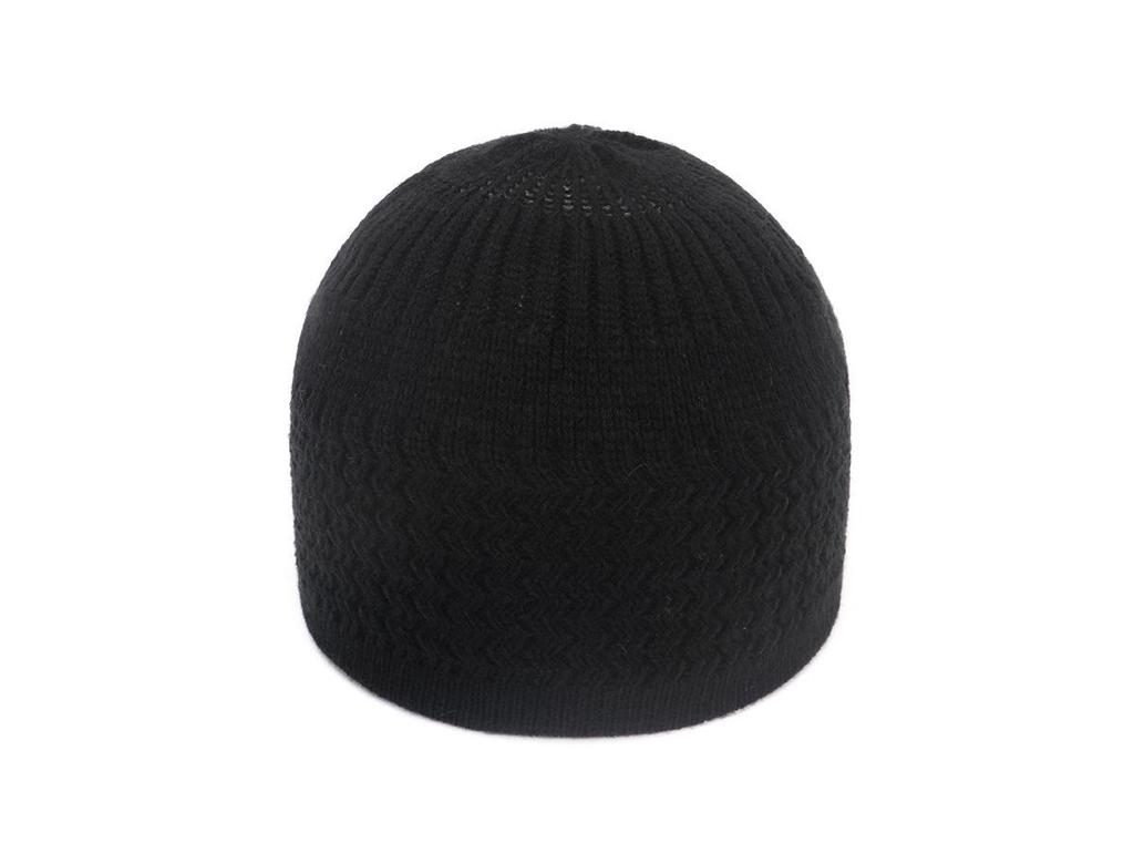 Unisex Ripple Knit Wool Skullcap