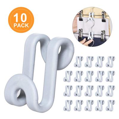 10Pcs Multifunctional Plastic S-Shape Double Hooks Clothes Hanger Accessories