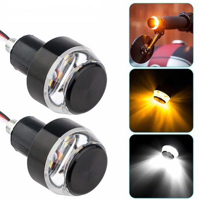 2X intermitent universal de 22 mm cu LED pentru ghidon pentru motociclete Indicator chihlimbar Intermitent