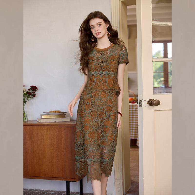 French Style Lace Hollow Two-Piece Set