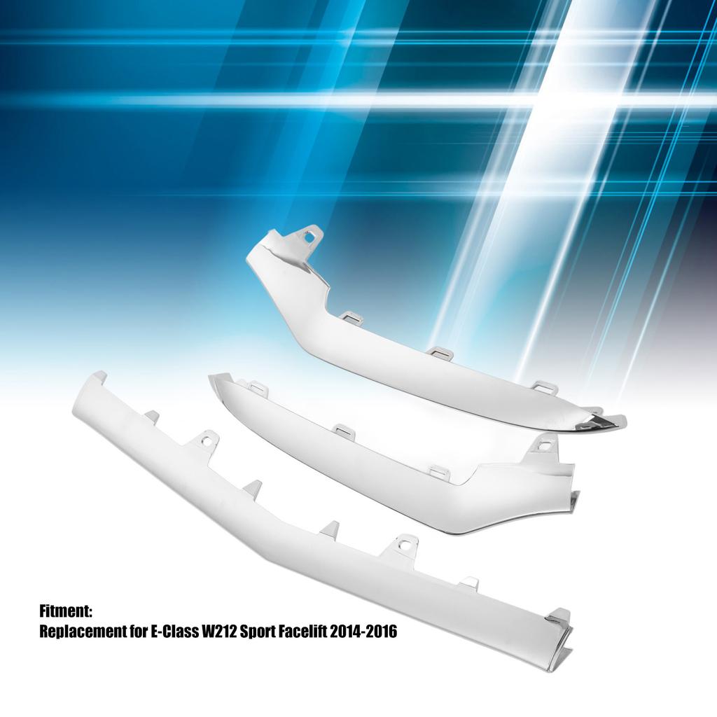 2128852674 Front Bumper Moulding Trim ABS 2128852674 Replacement for E‑Class W212 Sport Facelift 2014‑2016 Lower Bumper Trim