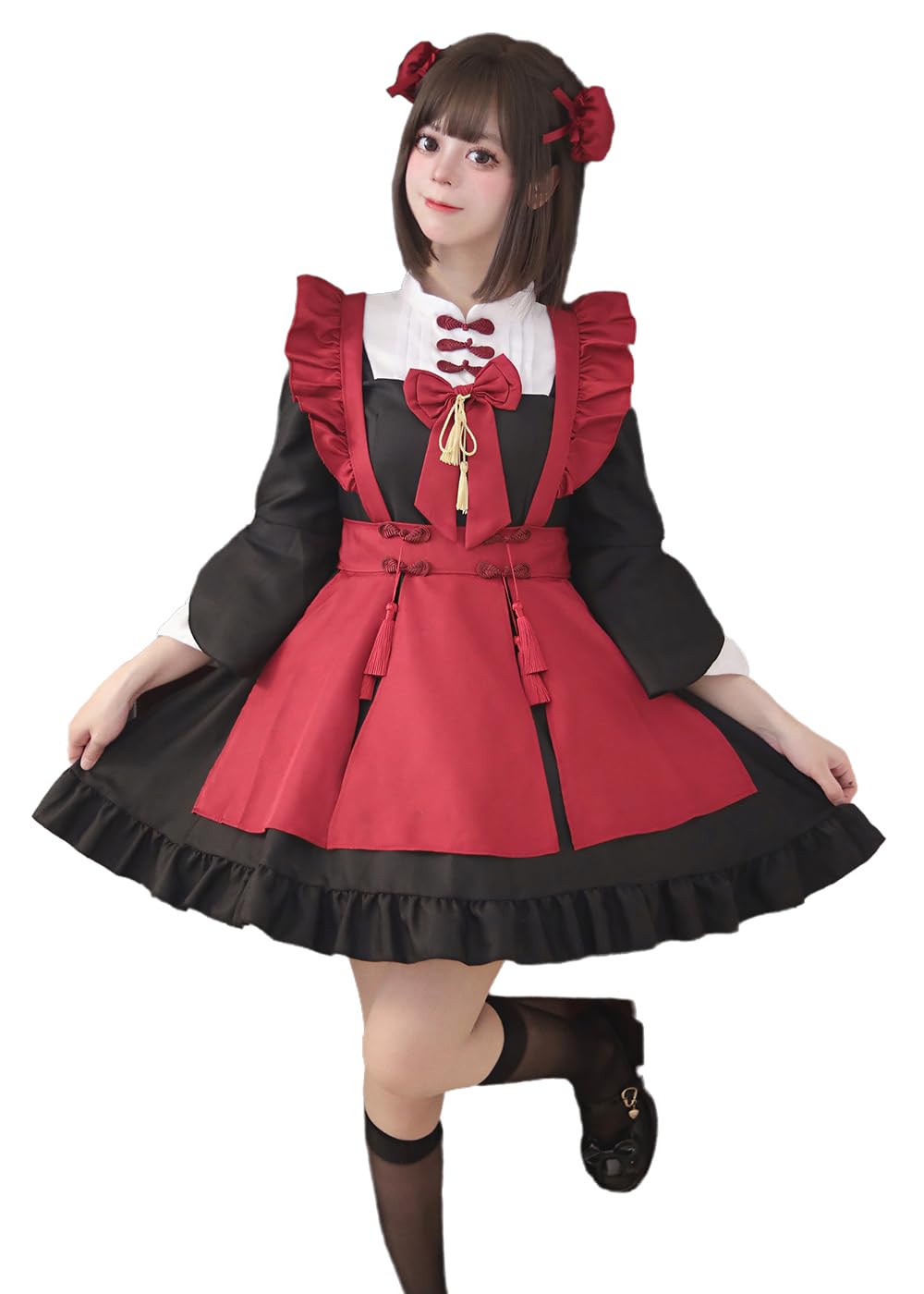 

Maid Gothic Cute One Halloween Bow Performance Гольфы до колена Повязка для волос [YAISHN] Одежда, Лолита, Лолита, Красный, Популярный, Часть, Костюм, Женский,