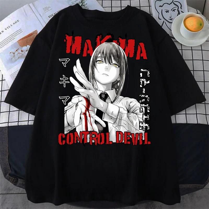 Japanese Anime Chainsaw Unisex Graphic Print T Shirt Unisex Unisex Fashion Casual Crew Neck Short Sleeve Plus Size Unisex T Shirt