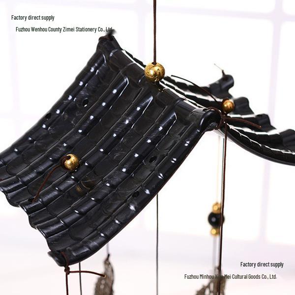 Retro Kupfer Windspiel Segenswunsch - Glatte Fahrt Verzierung für Tür, Fenster oder Geschenk