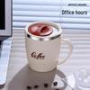 304 Stainless Steel Insulated Coffee Mug with Lid and Anti-Scald Handle - Stylish Office Cup