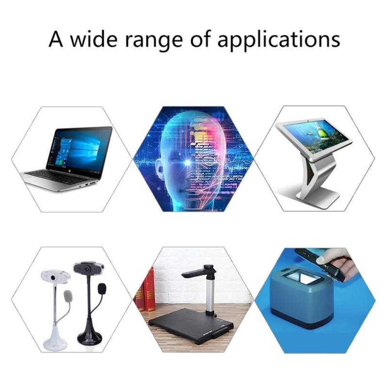 1 Set Hochauflösendes Industrielles USB-Kameramodul 100° Weitwinkel OV9732 720P/30fps Fixer Fokus und Automatische Belichtung