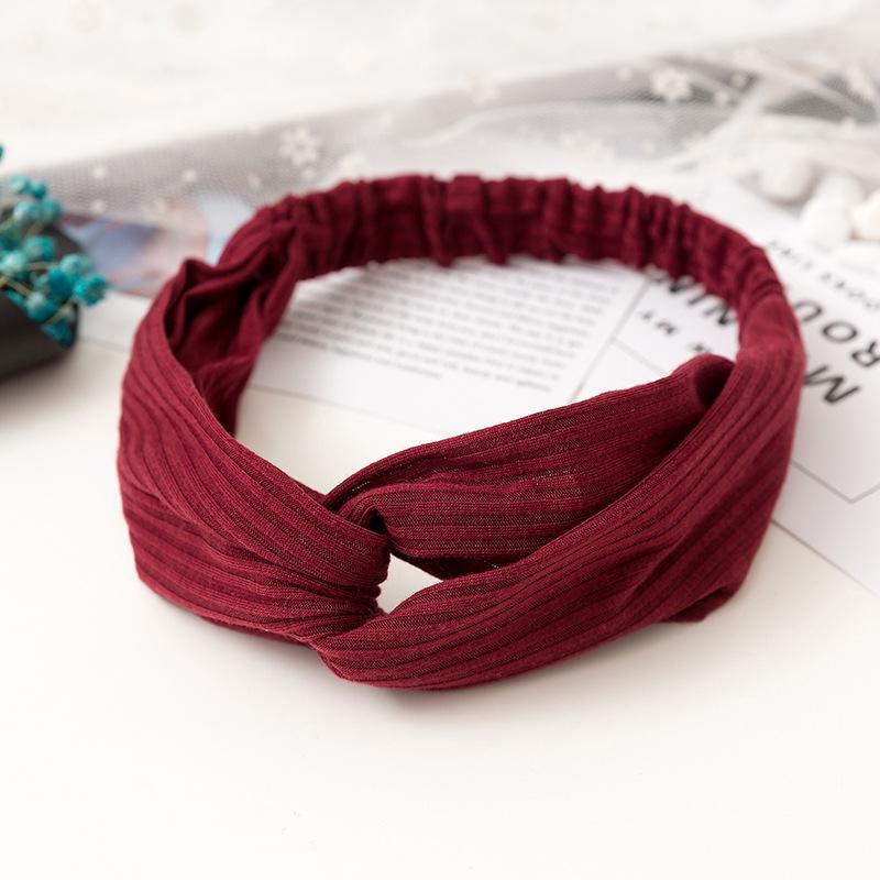 Fashion Women Girls Suede Hair Bands Solid Color Headbands Vintage Cross Turban Bandanas HairBands Hair Accessories