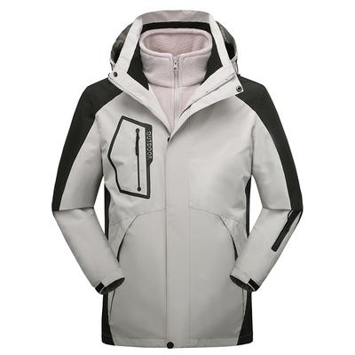Autumn and Winter Men's and Women's Jackets Outdoor Three-in-one Jacket Removal Two-piece Set of Mountaineering Clothes Men's Jacket Casual