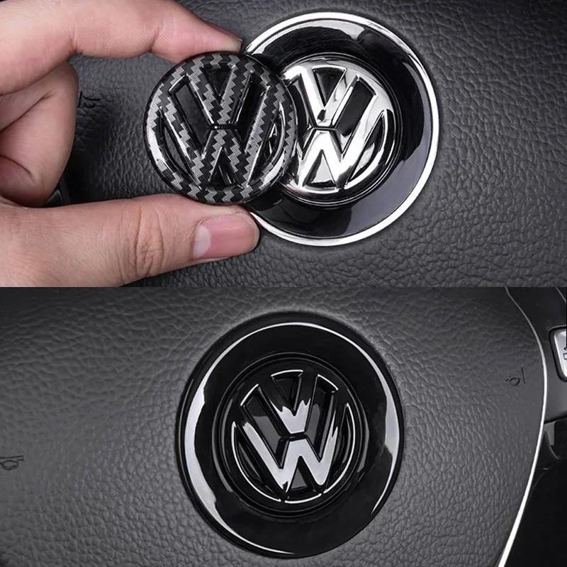 BSN1 Emblems Car Steering Wheel Emblem Sticker Interior Accessories For Volkswagen GTI Polo Golf Passat Scirocco Beetle Tiguan Magota