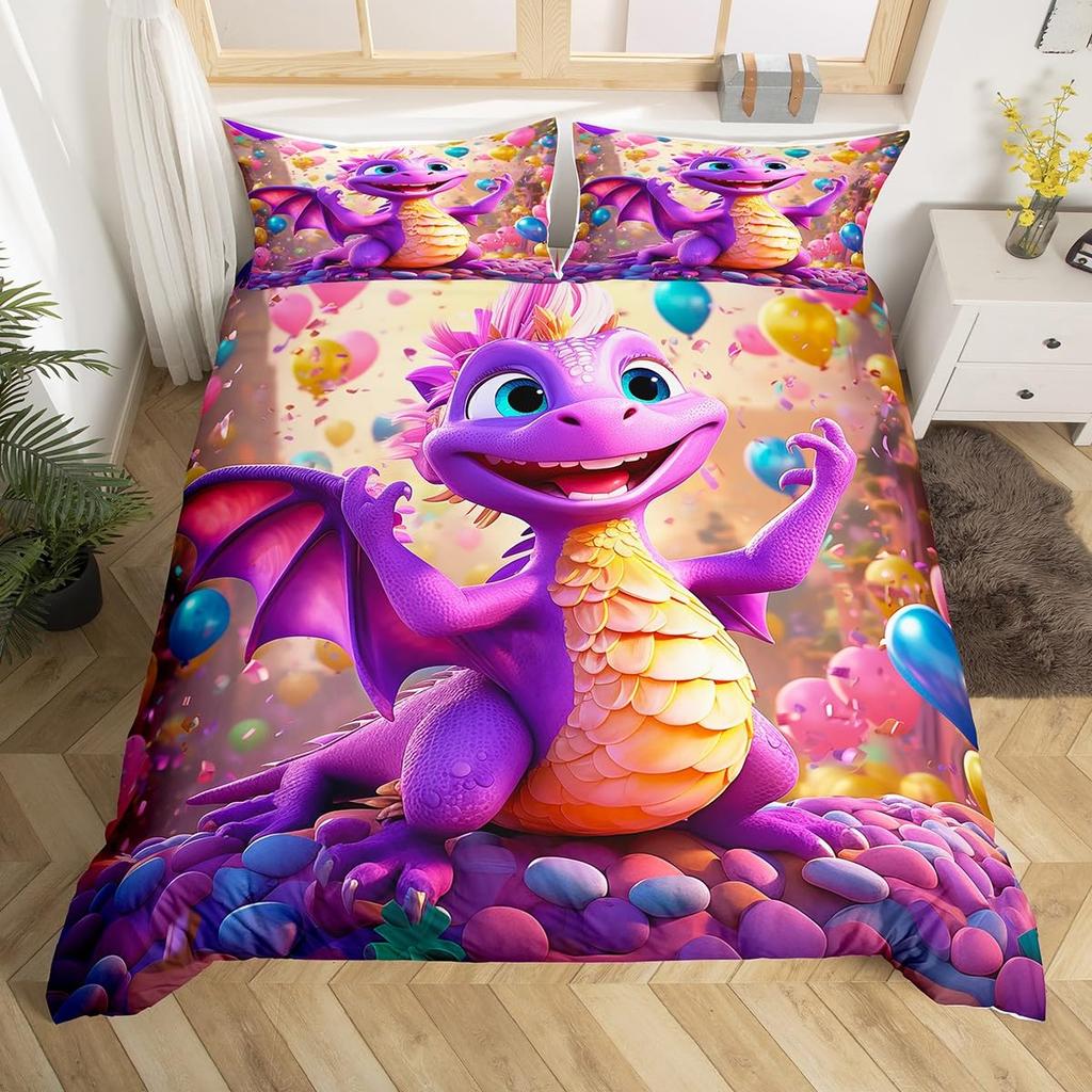 Balloon Duvet Cover Set For Kids Boys Girls Queen King Size Lightweight Down Room Decor 2 Pillowcases And 1 Duvet Cover No Quilt