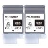 LCL Compatible Canon Pigment Ink Cartridges Matte for imagePROGRAF and PFI-102 PFI-102MBK (2-Pack Black) iPF655, iPF650, iPF755, iPF750, iPF510,