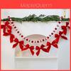 Weihnachtsbaumdekorationen Mit Roter Schleife Und Kugelkette Für Feiertags-Heimdeko