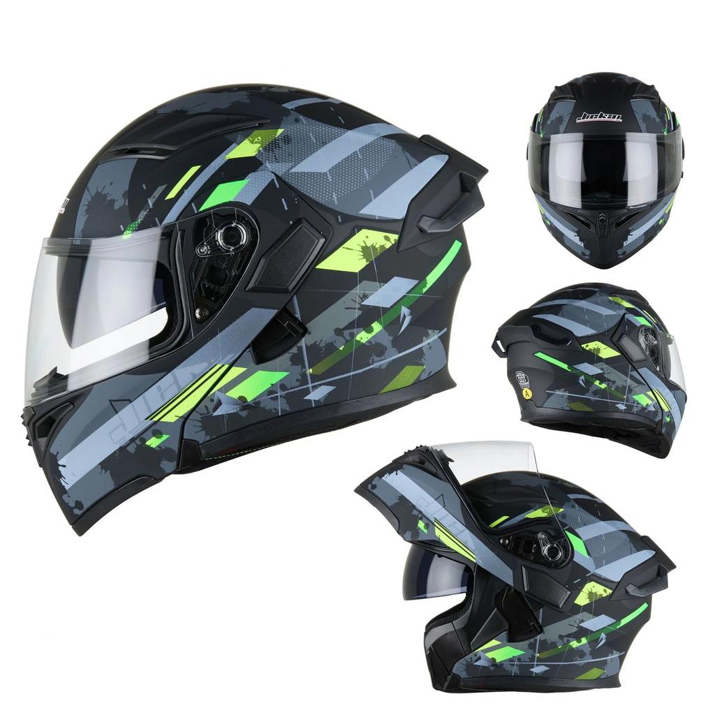 Motorcycle Helmet Unisex Full Face Street Bike Helmet All Season Large Tail Wing Motorcycle Protective Gear