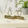 Toilet Sign Toilet Door Sign Retro Male Female Decorations Signage Bathroom Signage Plaque for Restaurants Washroom Mall Shop