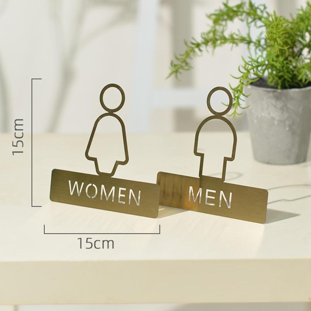 Toilet Sign Toilet Door Sign Retro Male Female Decorations Signage Bathroom Signage Plaque for Restaurants Washroom Mall Shop