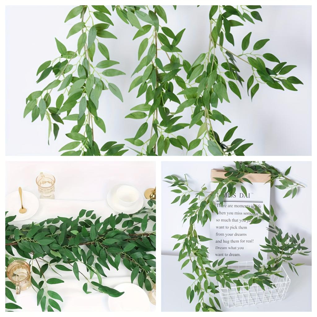 UV-Resistant Artificial Willow Vines Perfect for Home & Garden Decor, Outdoor Ceremonies, Weddings, and Holiday Parties