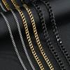 Stainless Steel Double-Sided Cuban Link Necklace - Trendy Hip Hop European American Style Chain Accessory