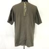 AMERICANA Japan Made Lamb Leather Back Zip Oversized Short Sleeve T Shirt Khaki XL Ladies(USED)