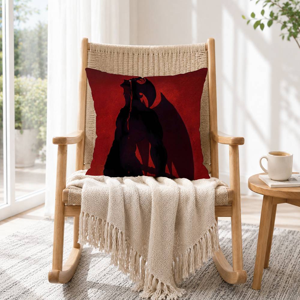 Anime Devilman Crybaby Ryo Asuka Pillow Case Square Double-Sided Sofa Cushion Cover Bedroom Bedside Pillow Gift