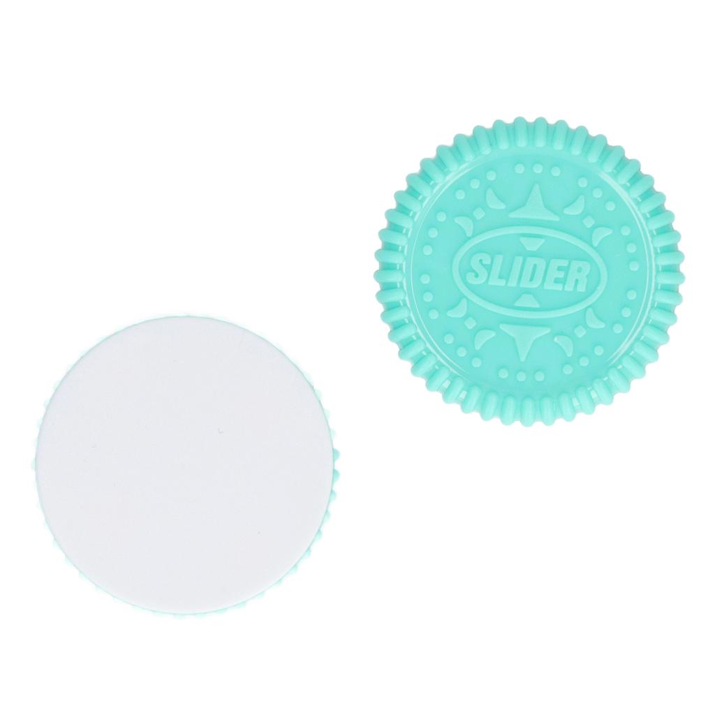 Fingertip Slider Toys Biscuits Shaped Relieve Stress Anxiety Magnetic Push Slider Toy Mint Green