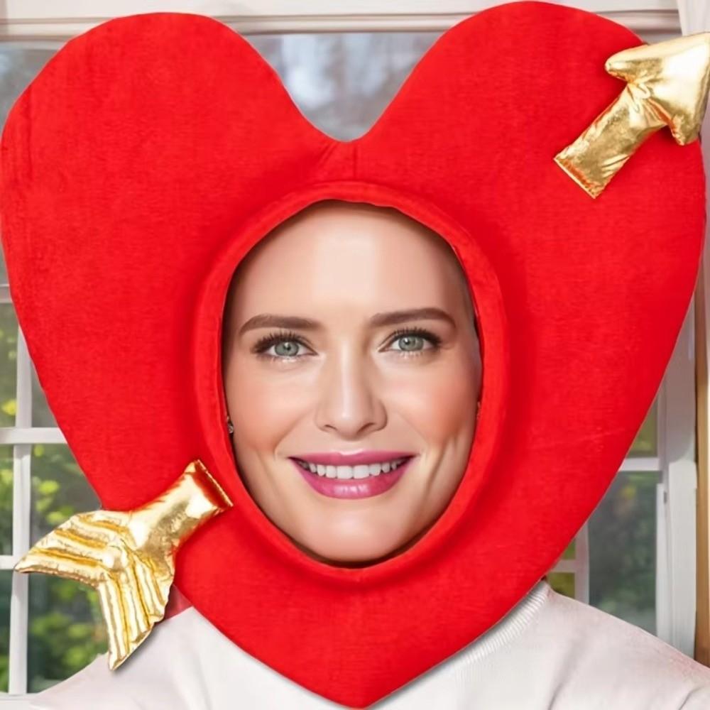 Dětské Hračky Dárky Červená Klobouk ve Tvaru Srdce Kreativní Teplý Klobouk Kupidova Šipka Vtipný Novinkový Pulovrový Klobouk Sváteční Oslava