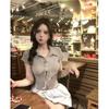 MR [practice, with Inner Lining] Ballet Style Polo Collar Dress Women's Short-sleeved Skirt Slim and Fluffy a Word