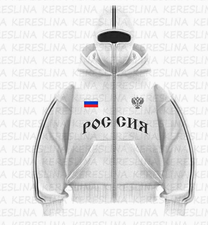 2025 Trendy Double Zipper Y2K Double Hoodie Unisex Jacket with POG GHB Print - European & American Style